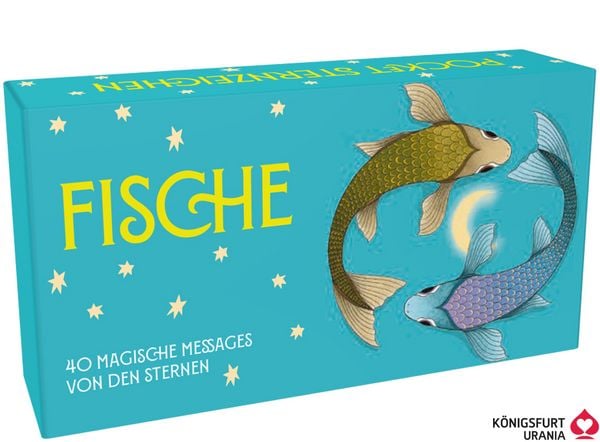 Produktbild: Sternzeichen Fische 40 Karten in Magnetschachtel mit Metallicfolie - Magische Messages von den Sternen