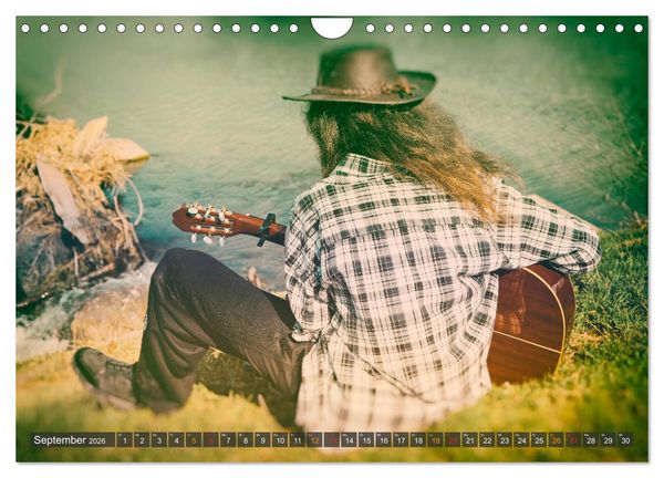 Produktbild: Gitarre - Freiheit Tr&auml;ume (Wandkalender 2026 DIN A4 quer), CALVENDO Monatskalender