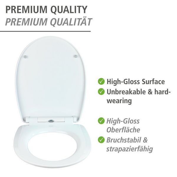 Produktbild: WC-Sitz Mod. Polar mit Hochglanz-Oberfl&auml;che, aus bruchstabilem Thermoplast