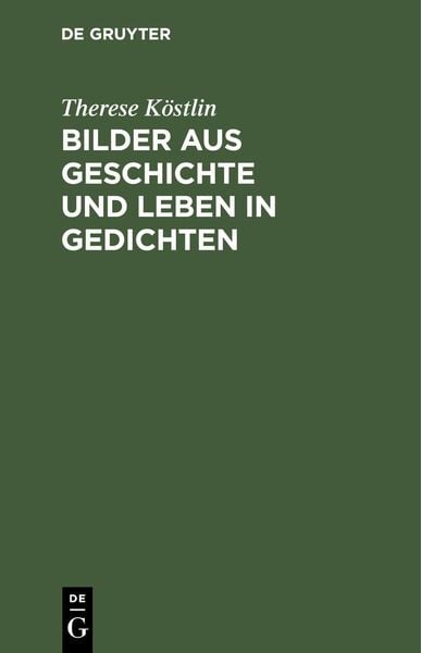 Produktbild: Bilder aus Geschichte und Leben in Gedichten