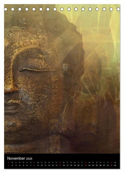 Produktbild: Buddha - Zeit f&uuml;r Entspannung (Tischkalender 2026 DIN A5 hoch), CALVENDO Monatskalender
