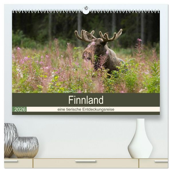 Produktbild: Finnland: eine tierische Entdeckungsreise (hochwertiger Premium Wandkalender 2026 DIN A2 quer), Kunstdruck in Hochglanz