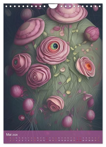 Produktbild: Rosige Aussichten - Diese Blumen beobachten dich auf Schritt und Tritt (Wandkalender 2026 DIN A4 hoch), CALVENDO Monatskalender
