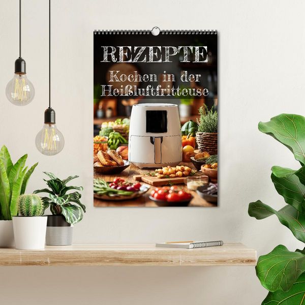 Produktbild: REZEPTE - Kochen in der Hei&szlig;luftfritteuse (Wandkalender 2026 DIN A3 hoch), CALVENDO Monatskalender