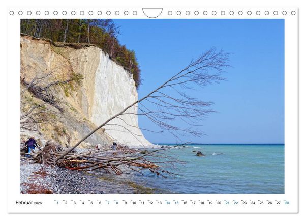 Produktbild: Kreidefelsen Insel R&uuml;gen - Sonne, Wind und Ostsee (Wandkalender 2026 DIN A4 quer), CALVENDO Monatskalender