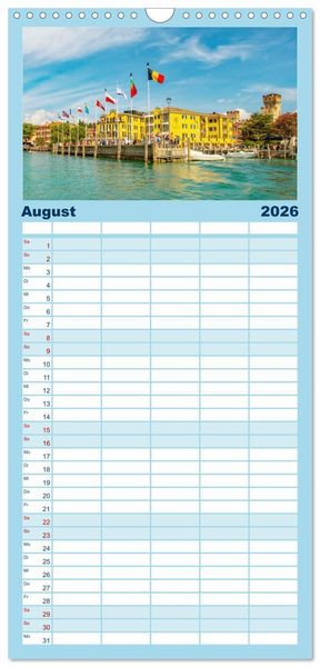 Produktbild: Familienplaner 2026 - Sirmione - sch&ouml;nster Ort am Gardasee mit 5 Spalten (Wandkalender, 21 x 45 cm) CALVENDO