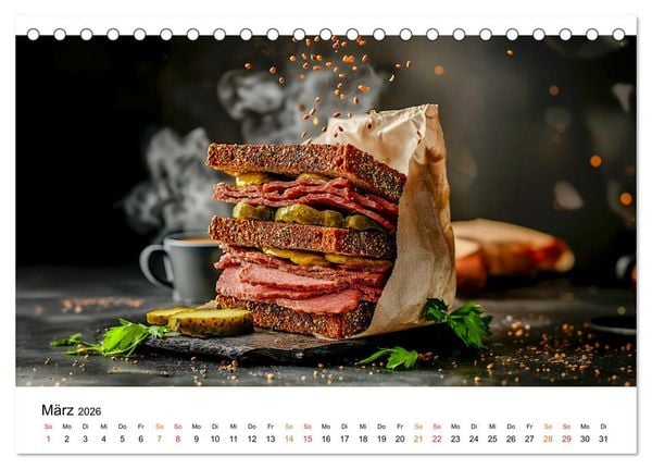 Produktbild: Fastfood - schnell, s&uuml;ndig, lecker (Tischkalender 2026 DIN A5 quer), CALVENDO Monatskalender