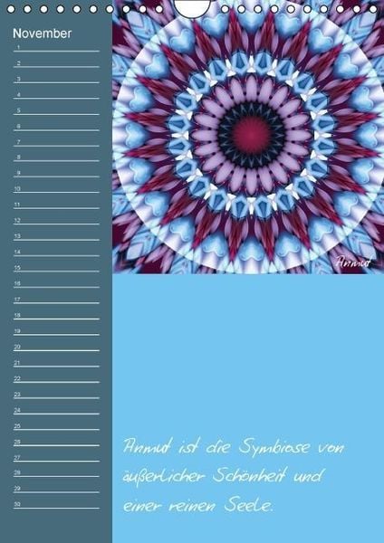 Produktbild: Mandala - Spiegel der Seele / immerw&auml;hrender Geburtstagskalender (Wandkalender immerw&auml;hrend DIN A4 hoch)