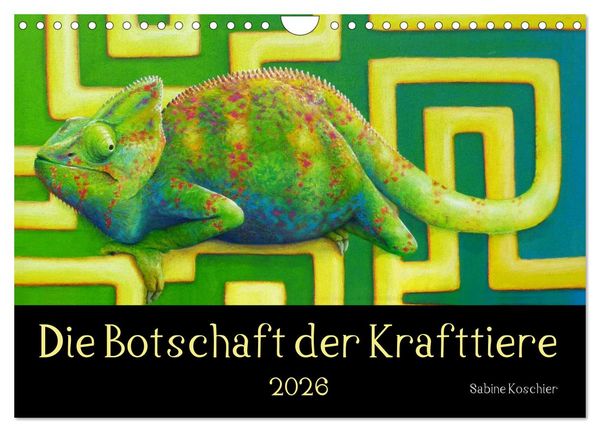 Produktbild: Die Botschaft der Krafttiere (Wandkalender 2026 DIN A4 quer), CALVENDO Monatskalender