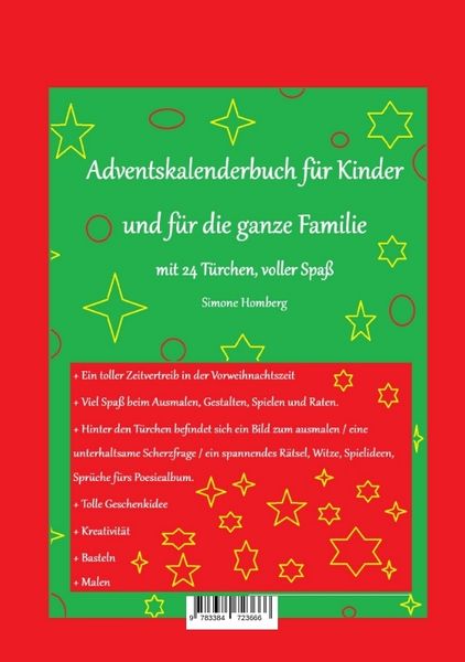 Produktbild: Adventskalenderbuch f&uuml;r Kinder und f&uuml;r die ganze Familie, Weihnachten, Weihnachtsgeschenk, Geschenkbuch