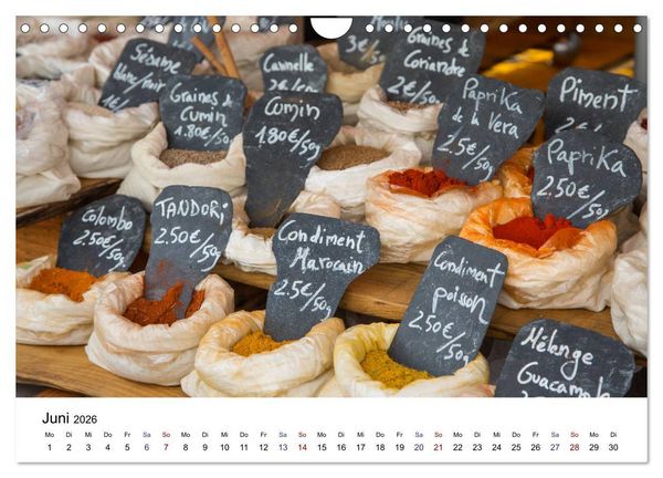 Produktbild: March&eacute; hebdomadaire - Ein Rundgang &uuml;ber einen franz&ouml;sischen Wochenmarkt (Wandkalender 2026 DIN A4 quer), CALVENDO Monatskalender