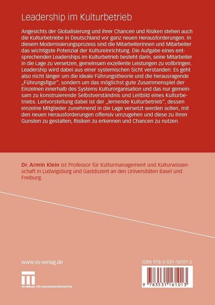 Produktbild: Leadership im Kulturbetrieb