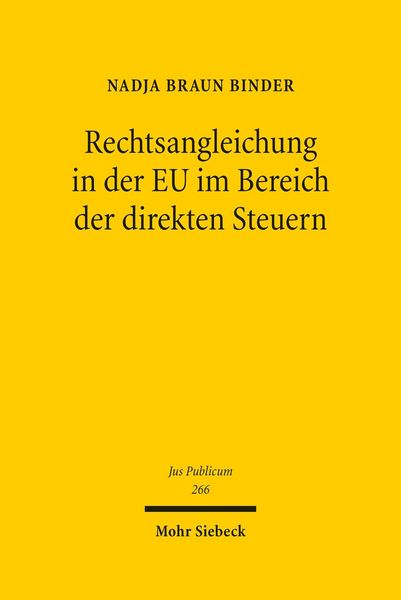 Produktbild: Rechtsangleichung in der EU im Bereich der direkten Steuern