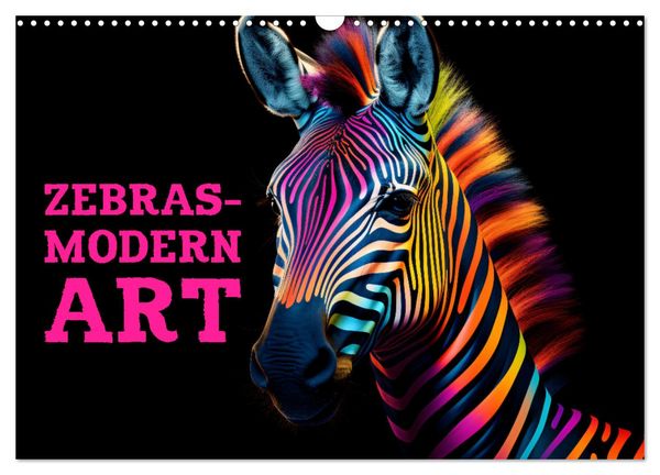 Produktbild: ZEBRAS - Modern Art (Wandkalender 2026 DIN A3 quer), CALVENDO Monatskalender
