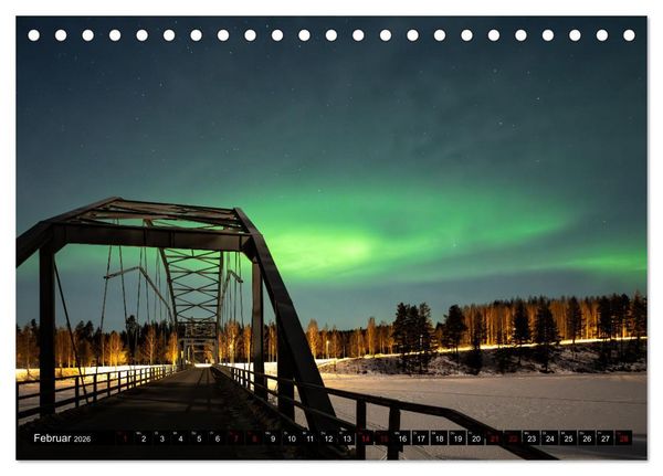 Produktbild: AURORA BOREALIS tanzt (Tischkalender 2026 DIN A5 quer), CALVENDO Monatskalender