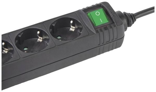Produktbild: Hama 00223005 Steckdosenleiste mit Schalter Schwarz Schutzkontakt 1St.