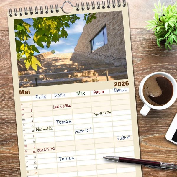 Produktbild: Familienplaner 2026 - Kassel - Morgenlicht mit 5 Spalten (Wandkalender, 21 x 45 cm) CALVENDO