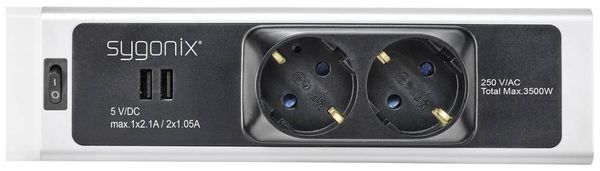 Produktbild: Sygonix LED-Unterbauleuchte SMD LED 18W Neutralwei&szlig; Silber, Wei&szlig;