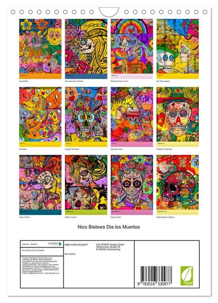 Produktbild: Nico Bielows Dia los Muertos (Wandkalender 2026 DIN A4 hoch), CALVENDO Monatskalender
