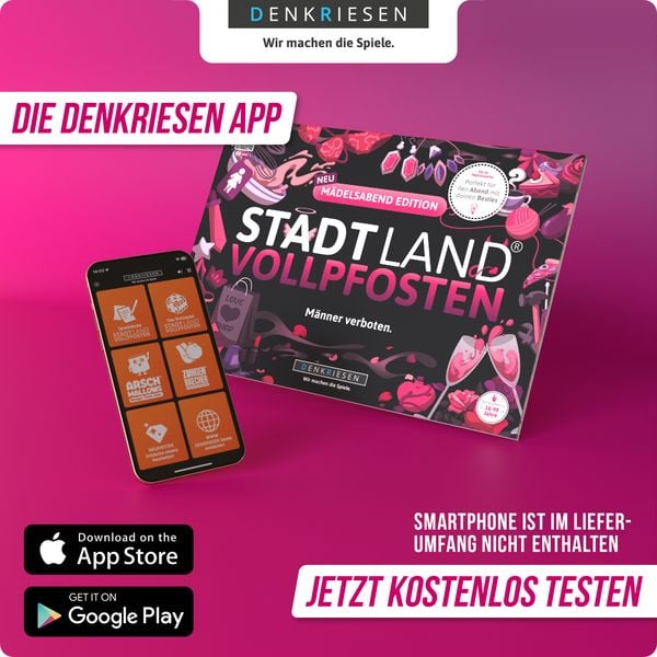 Produktbild: DENKRIESEN - STADT LAND VOLLPFOSTEN&reg; - M&Auml;DELSABEND EDITION "M&auml;nner verboten." - A4