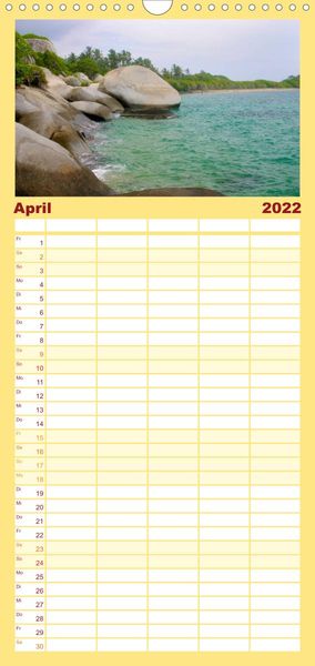 Produktbild: Familienplaner Photoreise durch Kolumbien (Wandkalender 2022 , 21 cm x 45 cm, hoch)