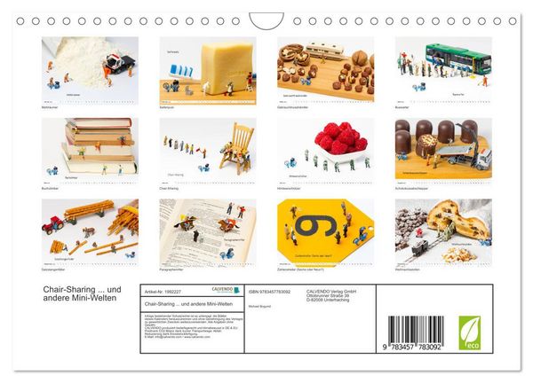 Produktbild: Chair-Sharing ... und andere Mini-Welten (Wandkalender 2026 DIN A4 quer), CALVENDO Monatskalender