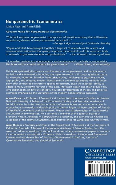 Produktbild: Nonparametric Econometrics