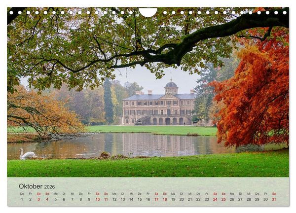Produktbild: Schloss Favorite &ndash; Ein Park im Wandel der Jahreszeiten (Wandkalender 2026 DIN A4 quer), CALVENDO Monatskalender