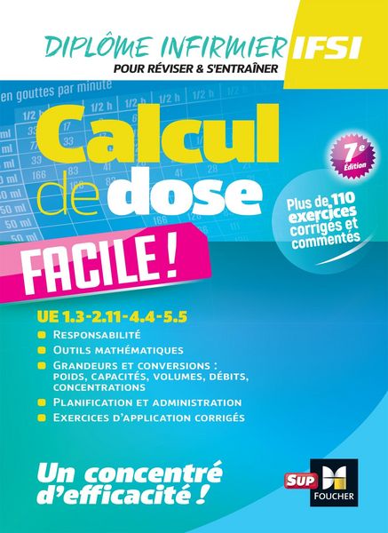 Produktbild: Calcul de dose facile - Infirmier en IFSI - DEI - 7e &eacute;dition - R&eacute;vision