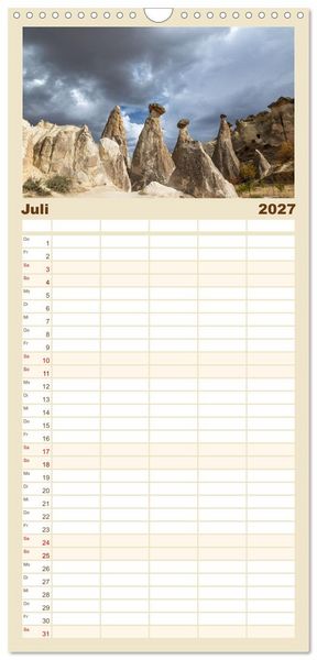 Produktbild: Familienplaner 2027 - Kappadokien, Feent&uuml;rme und Ballontr&auml;ume mit 5 Spalten (Wandkalender, 21 x 45 cm) CALVENDO