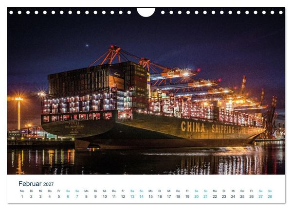 Produktbild: Schiffe gucken im Hamburger Hafen (Wandkalender 2027 DIN A4 quer), CALVENDO Monatskalender
