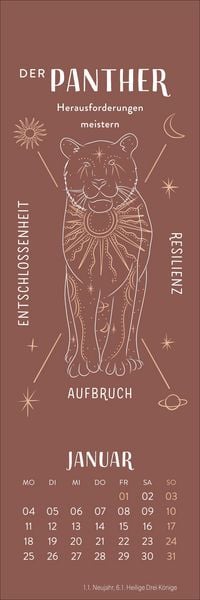 Produktbild: Krafttiere Lesezeichen & Kalender 2027