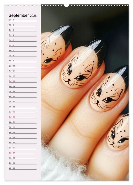Produktbild: Nageldesign. Au&szlig;ergew&ouml;hnliche Fingern&auml;gel (hochwertiger Premium Wandkalender 2026 DIN A2 hoch), Kunstdruck in Hochglanz