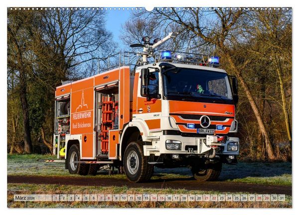 Produktbild: Feuerwehrfahrzeuge (hochwertiger Premium Wandkalender 2026 DIN A2 quer), Kunstdruck in Hochglanz