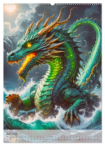 Produktbild: Japanische Mythologie - G&ouml;tter, Helden und Monster (hochwertiger Premium Wandkalender 2026 DIN A2 hoch), Kunstdruck in Hochglanz