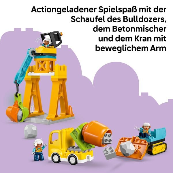 Produktbild: LEGO DUPLO Town 10476 Baustelle mit Baufahrzeugen &ndash; 3-in-1-Set, Spielset