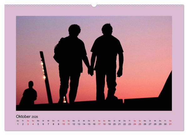 Produktbild: Den Sonnenuntergang gemeinsam genie&szlig;en (Wandkalender 2026 DIN A2 quer), CALVENDO Monatskalender