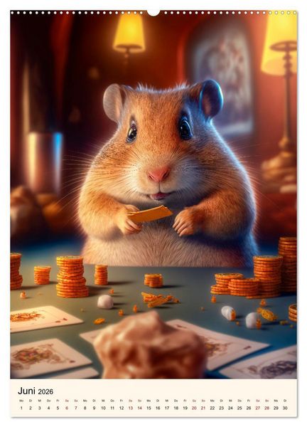 Produktbild: Was f&uuml;r ein Hamster (hochwertiger Premium Wandkalender 2026 DIN A2 hoch), Kunstdruck in Hochglanz