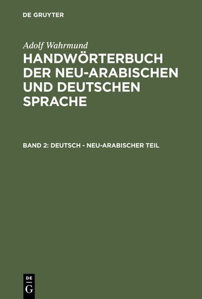 Produktbild: Deutsch - neu-arabischer Teil