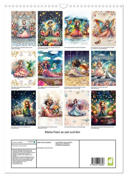 Produktbild: Kleine Feen so zart und fein (Wandkalender 2026 DIN A3 hoch), CALVENDO Monatskalender