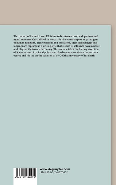 Produktbild: Heinrich von Kleist: Style and Concept