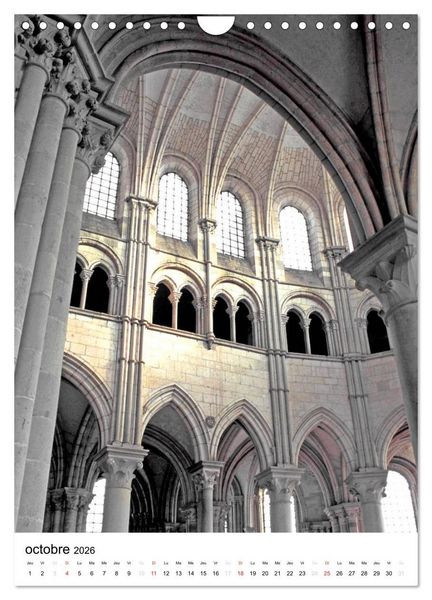 Produktbild: V&eacute;zelay en lumi&egrave;re (Calendrier mural 2026 DIN A4 horizontal), CALVENDO calendrier mensuel
