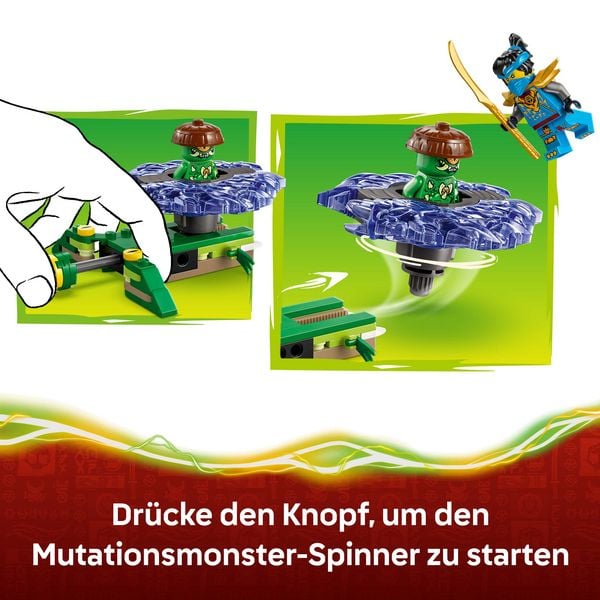 Produktbild: LEGO NINJAGO 71849 Nya vs. Mutationsmonster-Spinner, Kinder Spielzeug