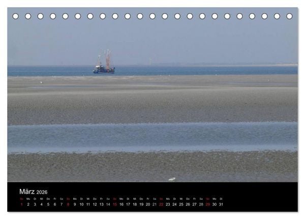 Produktbild: Wunderbare Nordsee (Tischkalender 2026 DIN A5 quer), CALVENDO Monatskalender