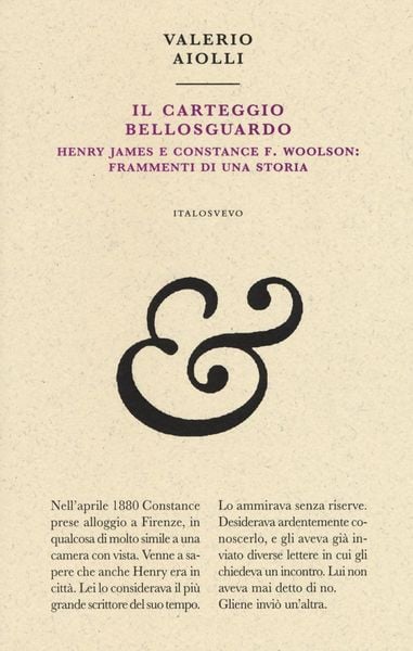 Produktbild: Il carteggio Bellosguardo. Henry James e Constance F. Woolson: frammenti di una storia