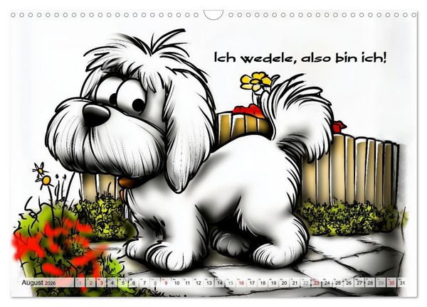 Produktbild: Hundespr&uuml;che (Wandkalender 2026 DIN A3 quer), CALVENDO Monatskalender