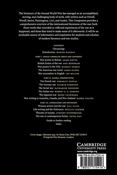 Produktbild: The Cambridge Companion to the Literature of World War II