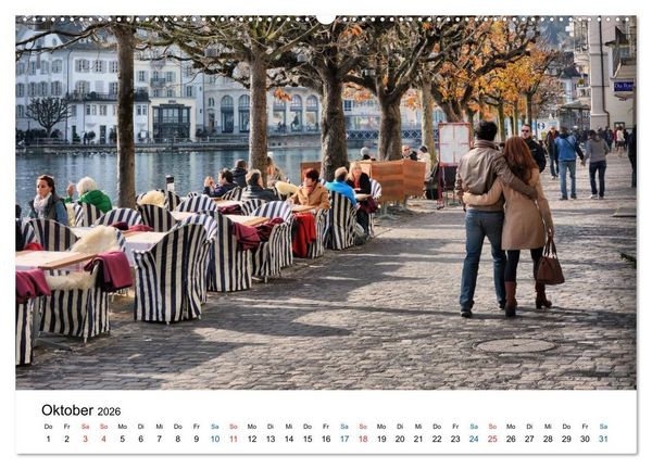 Produktbild: Unterwegs in Luzern (hochwertiger Premium Wandkalender 2026 DIN A2 quer), Kunstdruck in Hochglanz