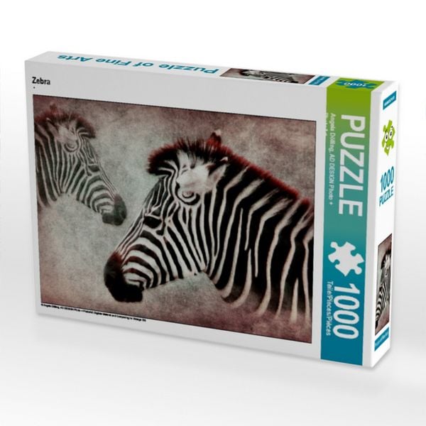 CALVENDO Puzzle Zebra | 1000 Teile Lege-Größe 64x48cm Foto-Puzzle für glückliche Stunden