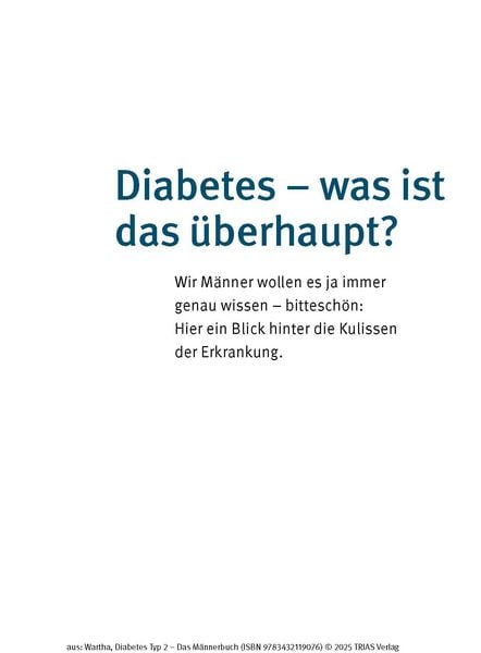 Produktbild: Diabetes Typ 2 - Das M&auml;nnerbuch